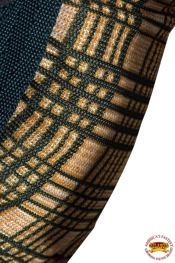 HILASON X Large Horse Fly Boots Uv Protection Fleece Lined 4 Pack Plaid Leg Boot Shoofly Leggings for Horses Hoof Boot Splint